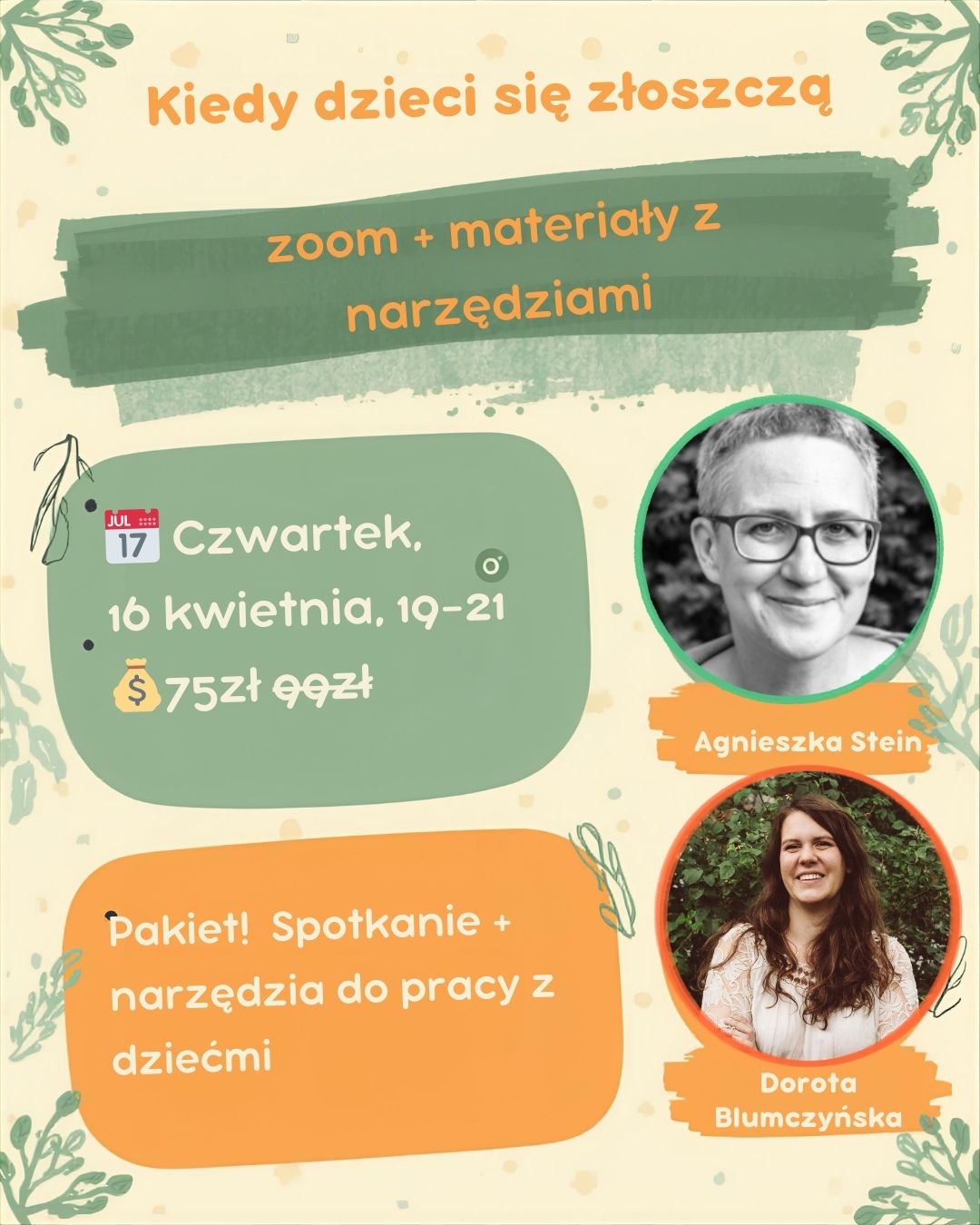 Kiedy dzieci się złoszczą – zoom dla specjalistów + materiały